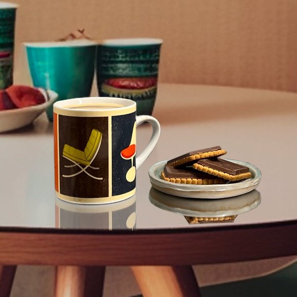 Magpie “The Modern Home Mug” Retro Mug w/Box Atomic Era Mug Mid Century Modern - Picture 3 of 3
